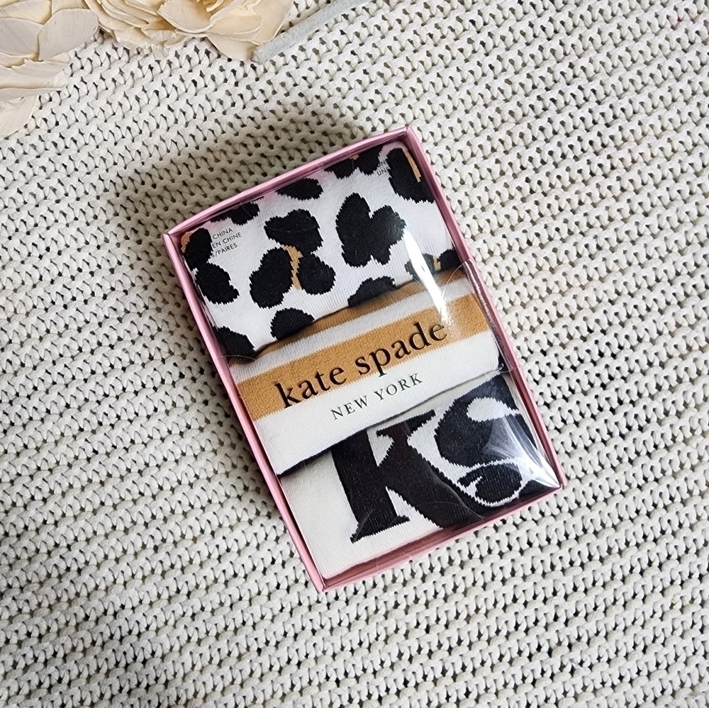 Kate Spade crew socks set of 3 NEW!!
